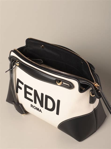 fendi roma bag black and white